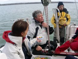 Stage Croisère Concarneau 2007 - Pause casse-croûte au large de Kerleven
